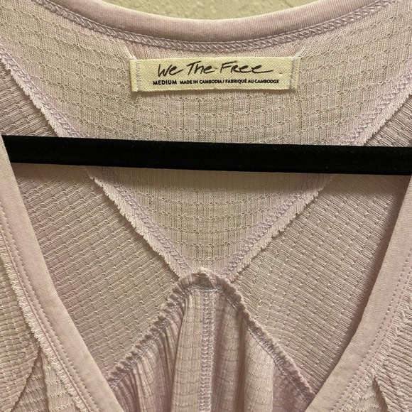 Free People We The Free Citrine Long Sleeve Thermal Top Size M In Lavender - Picture 4 of 12